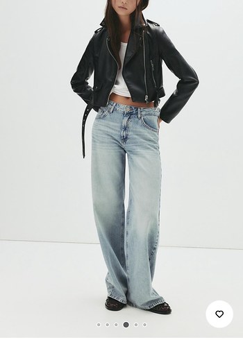 Pull and Bear pull and bear biker deri ceket