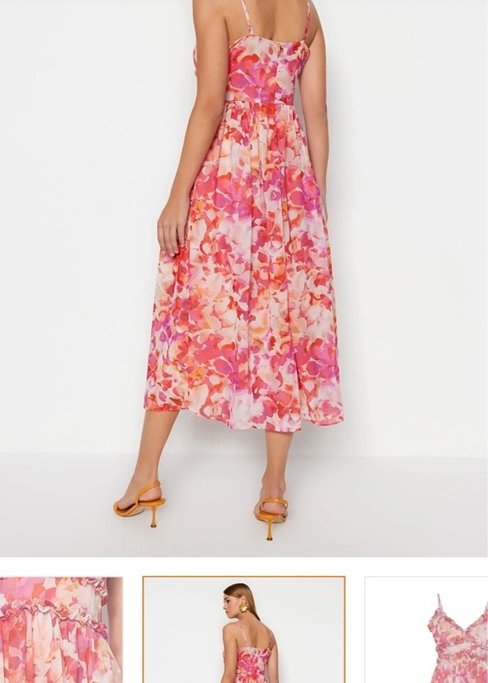 Şifon elbise - Görsel 3