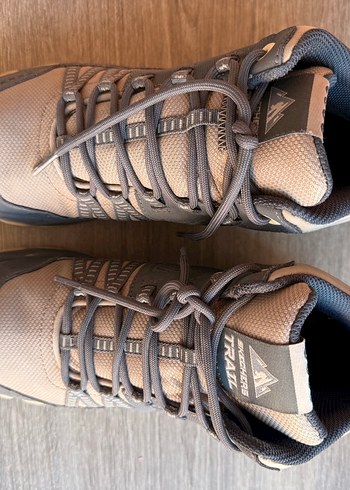 39 Beden Velcro Detaylı Kahverengi Gri Erkek bot 38,5