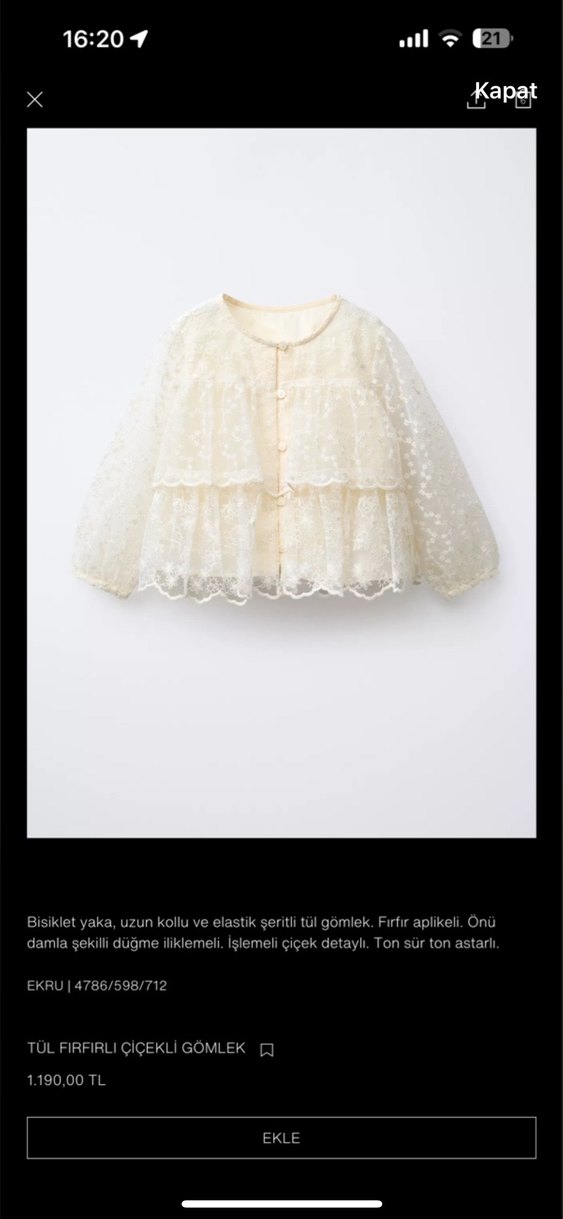 Beyaz Dantel İşlemeli Uzun Kollu Bolero - Görsel 3