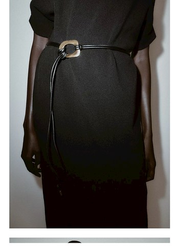 Siyah Uzun Belli Kadın Elbise S M L - Görsel 2