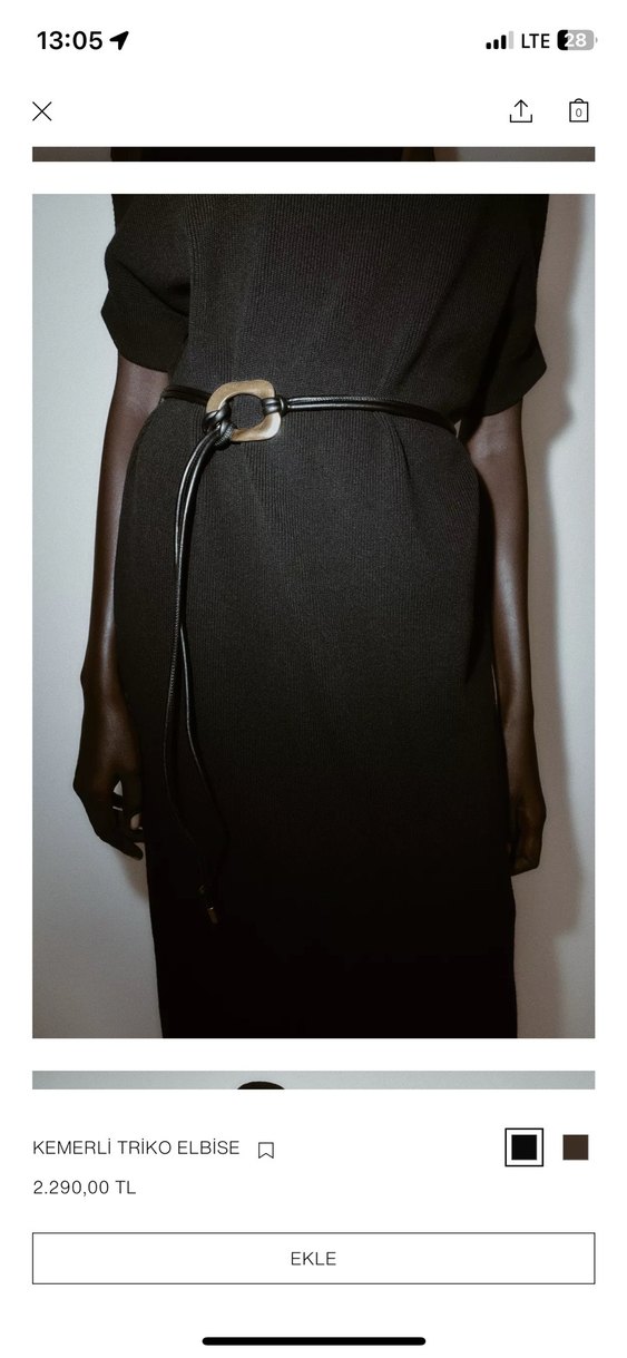 Siyah Uzun Belli Kadın Elbise S M L - Görsel 2