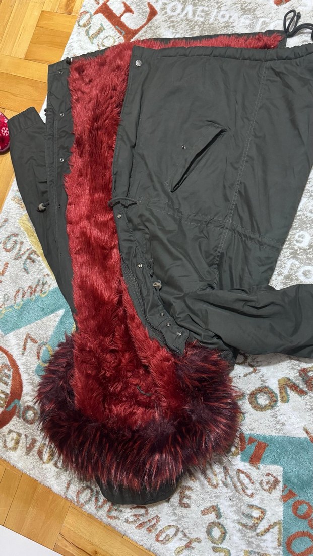 Kürklü hakı  Kadın Mont L - Görsel 4