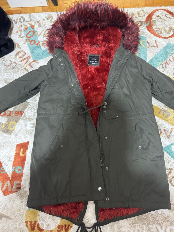 Kürklü hakı  Kadın Mont L - Görsel 3