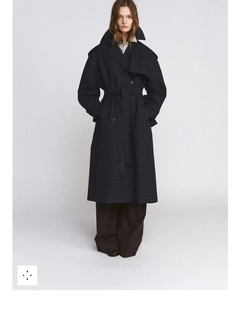 Kareli trençkot  M beden - Görsel 5