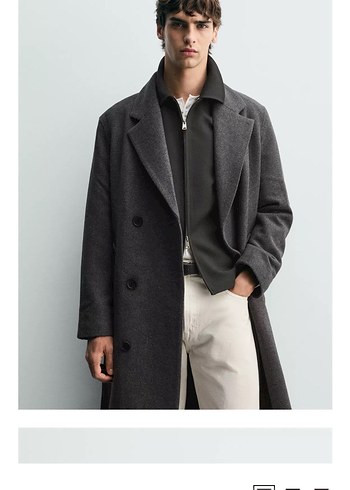 Antrasit Kuşaklı Uzun Kaban S M L - Görsel 6