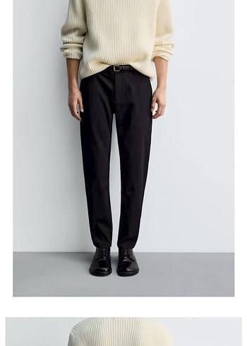 Bej Erkek Regular Fit Yün Pantolon S M L Xl - Görsel 2