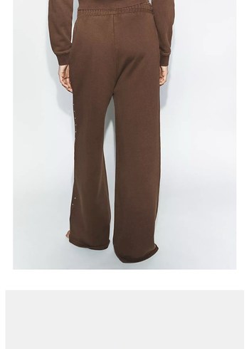 Kızlar Kahverengi Süet Rahat Paçalı Eşofman Altı - Görsel 4