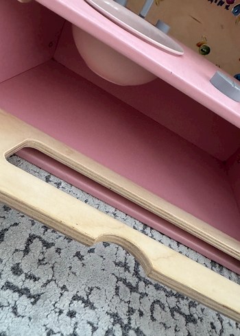 Diğer Pastel Pembe Ahşap Oyuncak Mutfak Seti