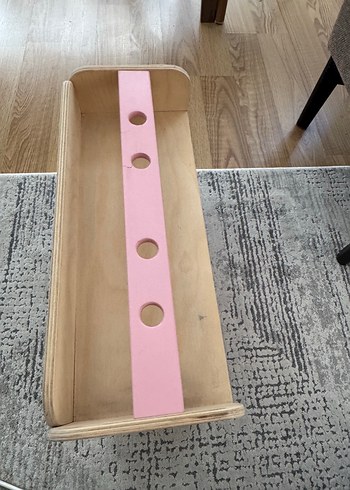 Beden Renk Pastel Pembe Ahşap Oyuncak Mutfak Seti