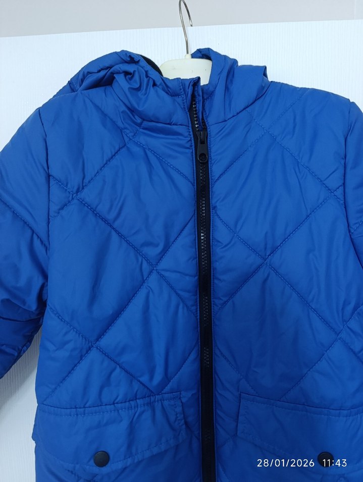 Düğmeli Lacivert Erkek Çocuk Mont - Görsel 2