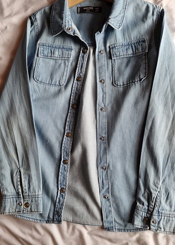 Mango Mavi Gömlek - Görsel 4