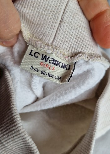 Kız Çocuk Bej Rahat Kesim Eşofman Altı - Görsel 3