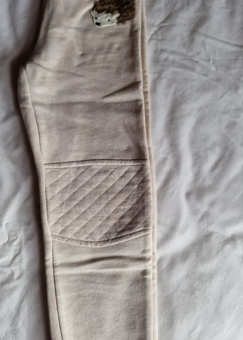 Kız Çocuk Bej Rahat Kesim Eşofman Altı - Görsel 4