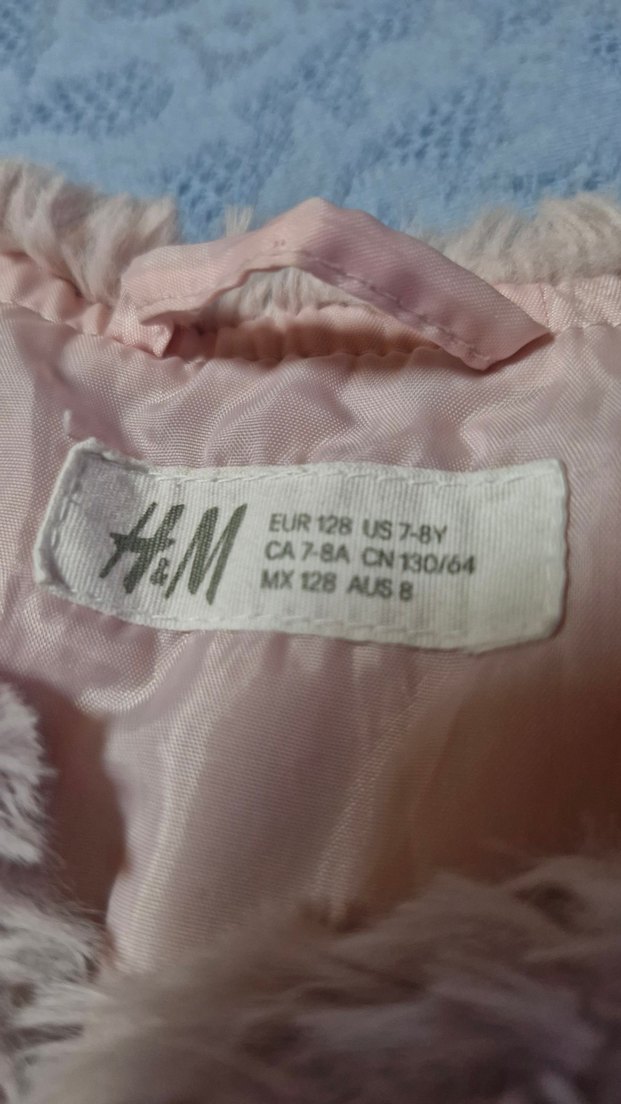 Kız Çocuk Pembe Kürklü Kolsuz Yelek - Görsel 4