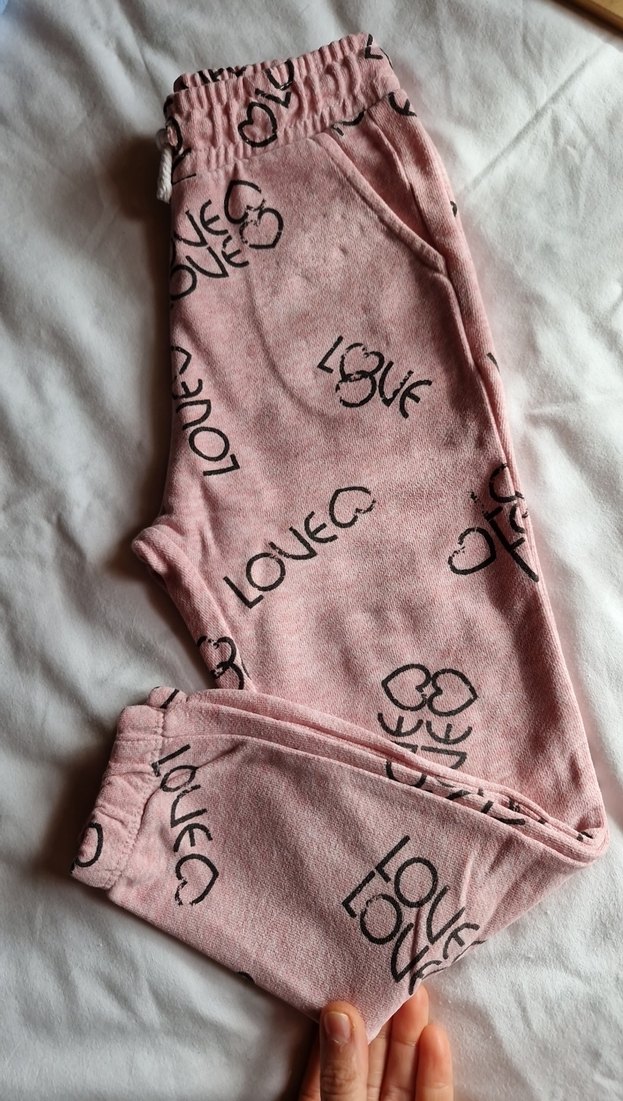 Kızlar için Pembe Baskılı Rahat Eşofman - Görsel 2