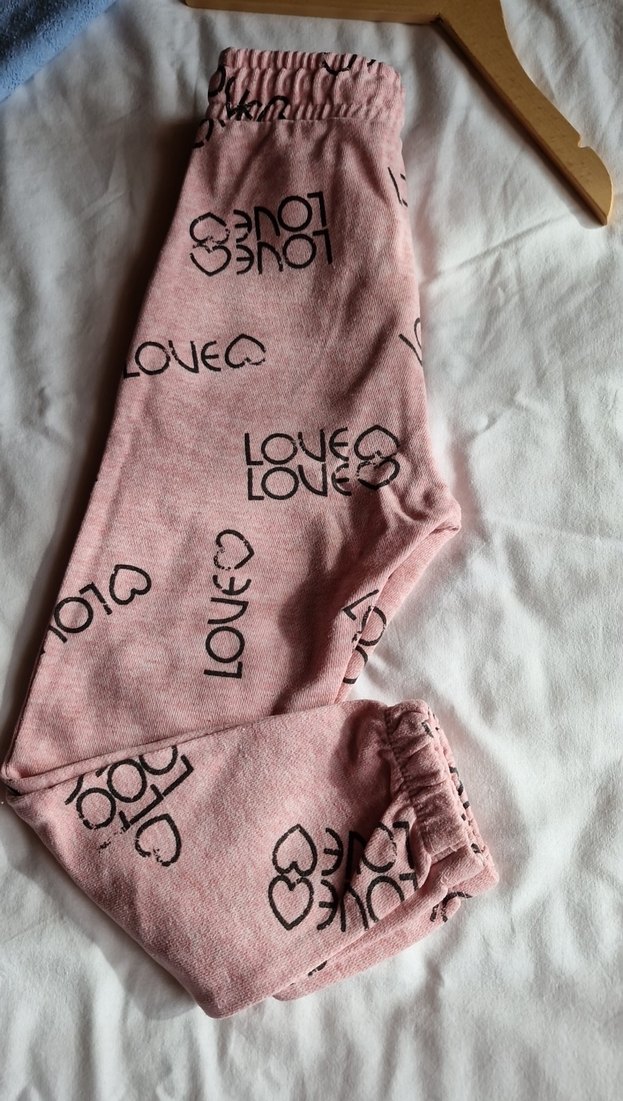 Kızlar için Pembe Baskılı Rahat Eşofman - Görsel 5