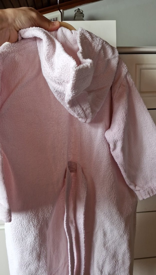 Kız Çocuk Pudra Pembe Bornoz - Görsel 3