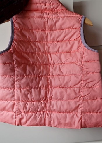 Kız Çocuk Pembe Fermuarlı Yelek - Görsel 4
