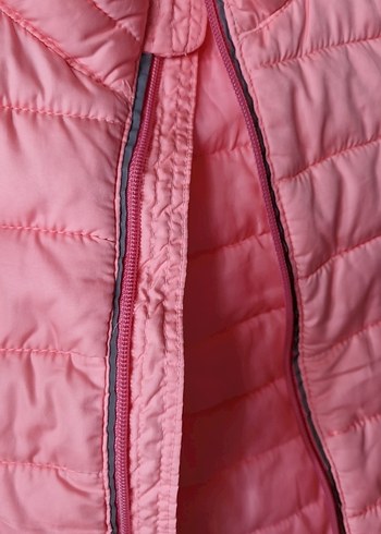 Kız Çocuk Pembe Fermuarlı Yelek - Görsel 2