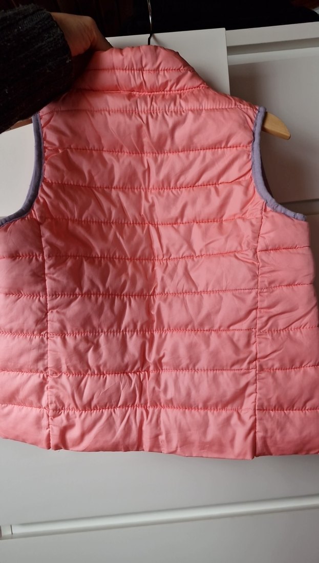 Kız Çocuk Pembe Fermuarlı Yelek - Görsel 4