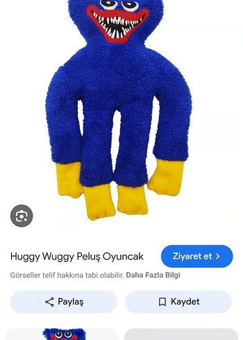 Huggy Wuggy Peluş Oyuncak - Görsel 3
