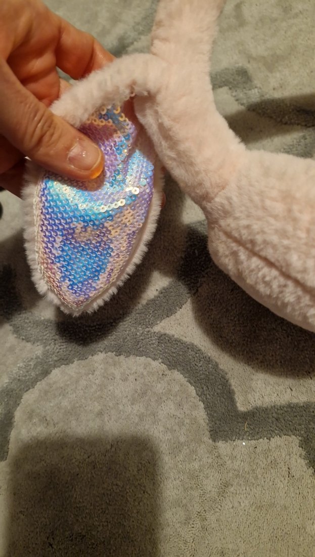 Pastel Pembe Peluş Oyuncak Kulaklık - Görsel 2