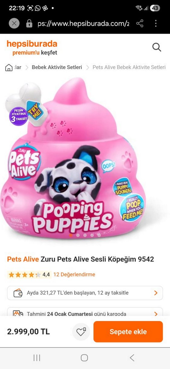 Pets Alive Sesli Köpek Peluş Oyuncak - Görsel 2