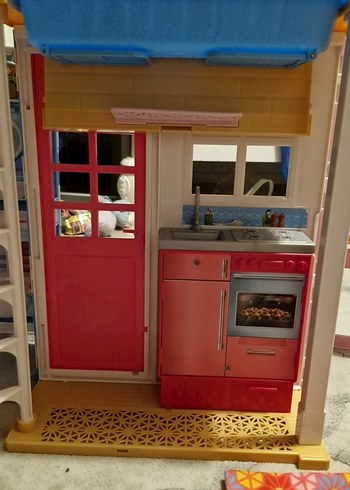 Barbie Aksesuarli Portatif Bebek Evi - Görsel 7