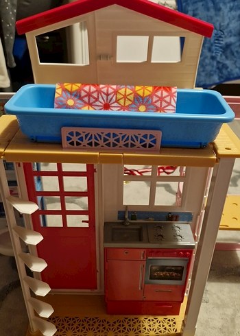 Barbie Aksesuarli Portatif Bebek Evi - Görsel 10