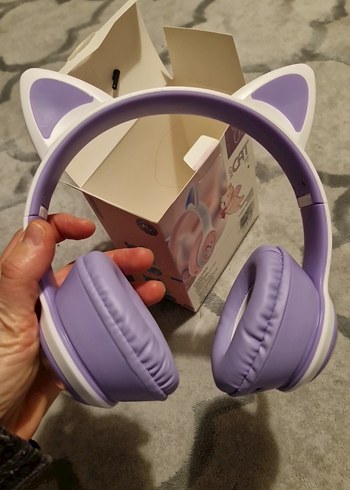 Kablosuz Pembe Kedi Kulaklıklı Kulaklık - Görsel 5