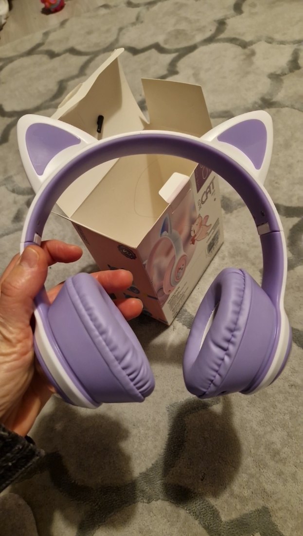 Kablosuz Pembe Kedi Kulaklıklı Kulaklık - Görsel 5