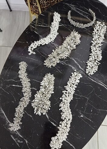  Beden Kristal boncuk el yapımı taç#aksesuar#kina#düğün