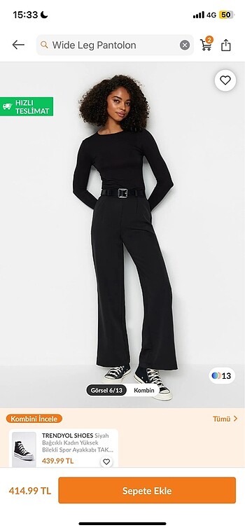 Trendyolmilla wide leg geniş paça klasik pantolon