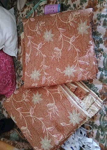 Parlak kahverengi yumuşak fon perde - Görsel 3