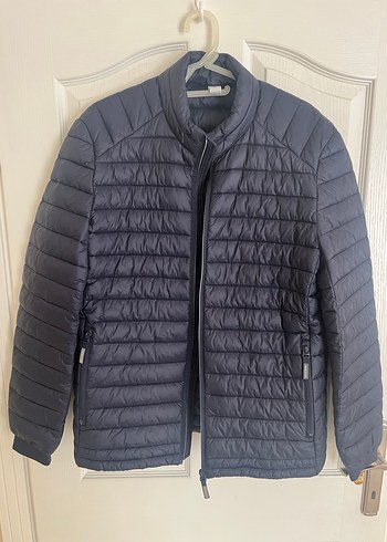 Erkek lacivert Fermuarlı İnce Mont - Görsel 3