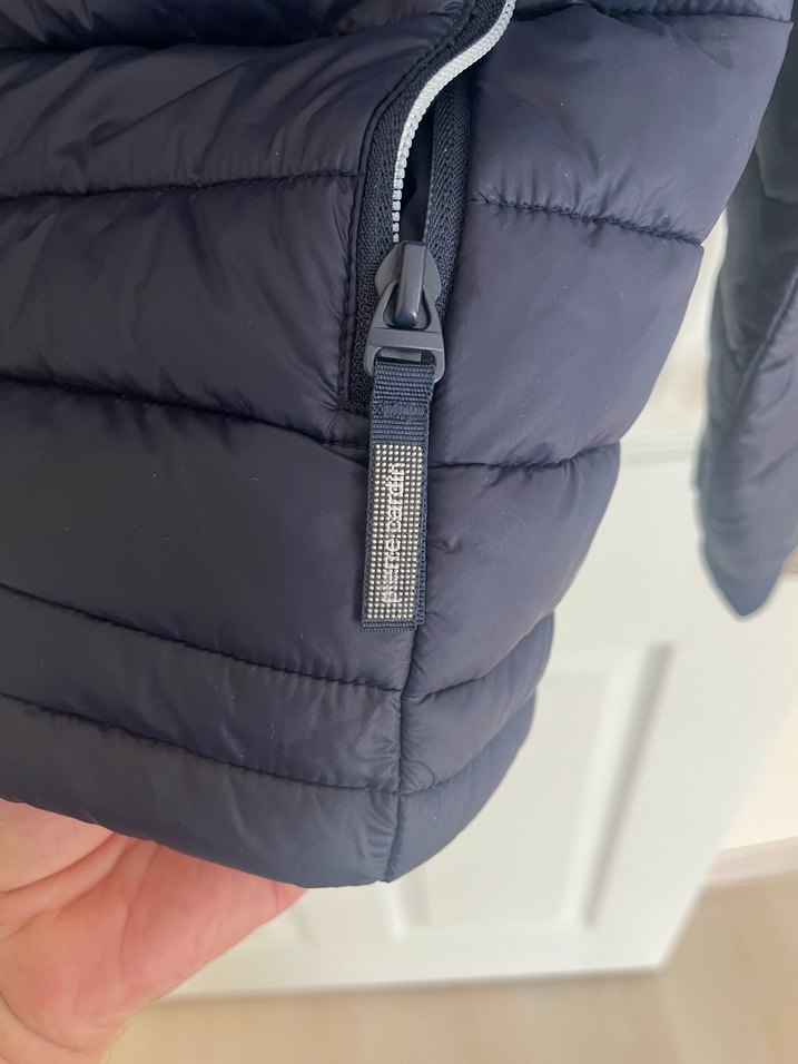 Erkek lacivert Fermuarlı İnce Mont - Görsel 5