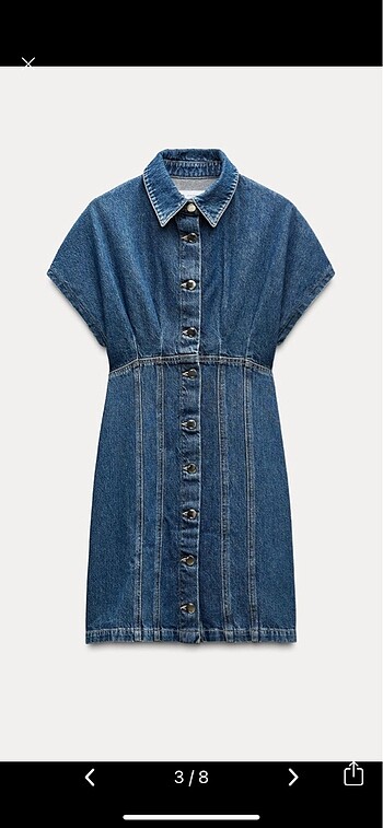 s Beden Zara denim kısa elbise