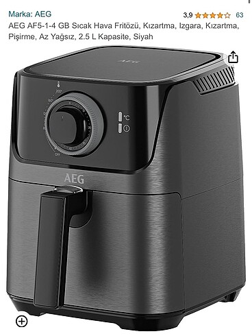 Aeg airfryer sıfır kutusunda