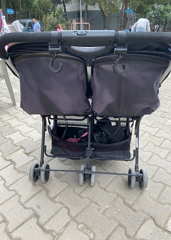 Siyah İkiz Bebek Arabası - Görsel 3