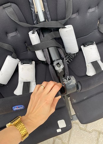 Siyah İkiz Bebek Arabası - Görsel 5