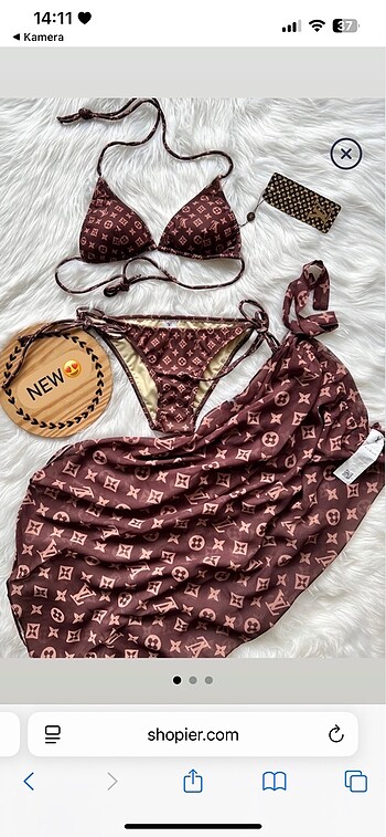 Louis vuitton bikini takım 3?lü