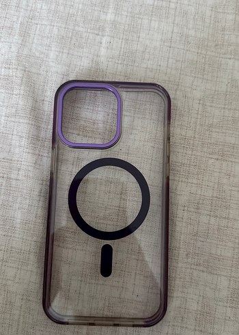 Apple Mor Düğmeli Bohem Telefon Kılıfı 14 pro max