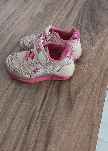 Kız Çocuk Pembe Cırtlı Spor Ayakkabı - Görsel 2