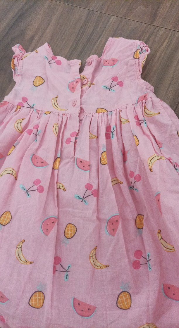 Pembe Fırfırlı Kız Elbisesi - Görsel 3