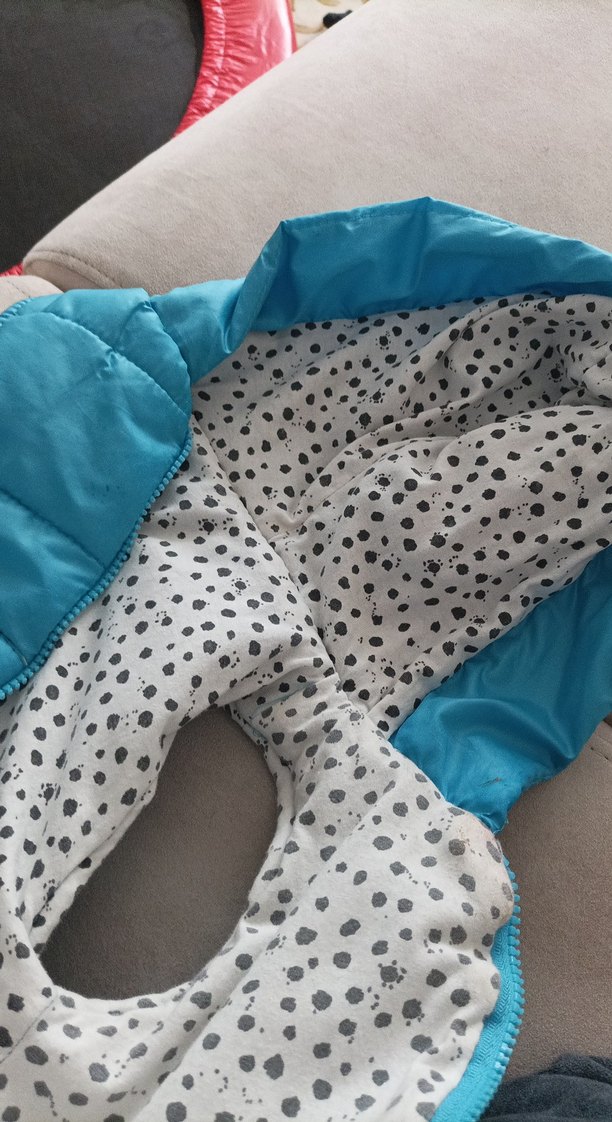 Kız Çocuk Mavi Fermuarlı Yelek - Görsel 2