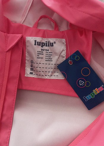 Kız Çocuk Parlak Pembe Baskılı Yağmurluk - Görsel 4