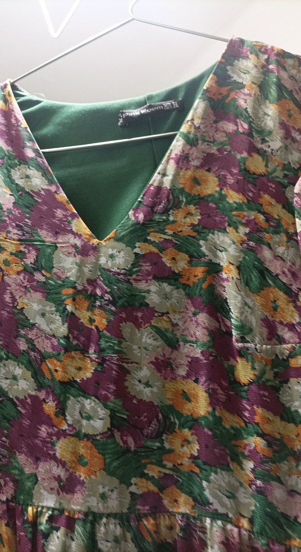 Çiçek Desenli Uzun Bohem Elbise - Görsel 2