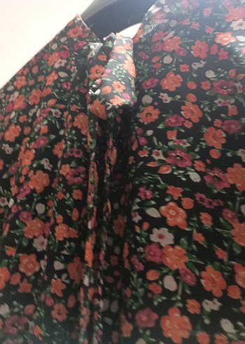 Çiçek Desenli Uzun Kollu Bohem Elbise - Görsel 3