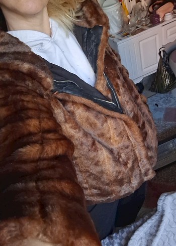 Suni Kürk Ceket - Görsel 5